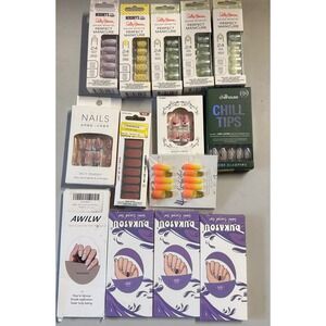 Nail Art Bundle Sally Hansen Chillhouse Dukasou Press On Nails Gel Wraps 14pc